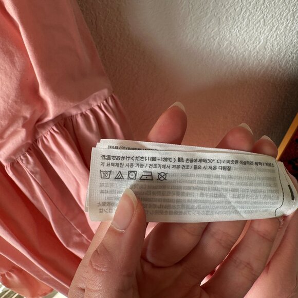 Abercrombie & Fitch Pink Smocked Easy Maxi Dress Women’s Size M Tiered Ruffle - Picture 9 of 9